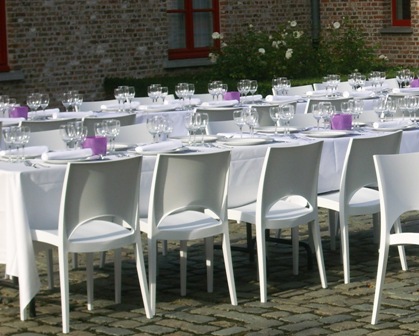 Foto Combi voordeel sets tafel en stoelen linnen per 12 