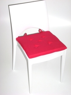 Foto Liza low - loungestoel wit & roze zitkussen 